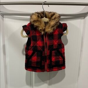 Mud Pie Black and Brown Faux Fur Collar